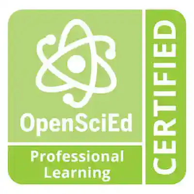 OpenSciEd Certified badge for professional learning and education.